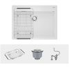 Chậu rửa bát Konox Granite sink Ruvita 680 White Silver