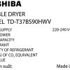 Máy sấy bơm nhiệt Toshiba 8 kg TD-T37BS90HWV(WT)